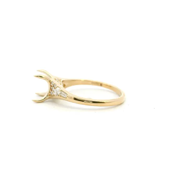 14KY Mixed Shapes Diamond Engagment Ring Semi-Mount Image 4 Kiefer Jewelers Lutz, FL