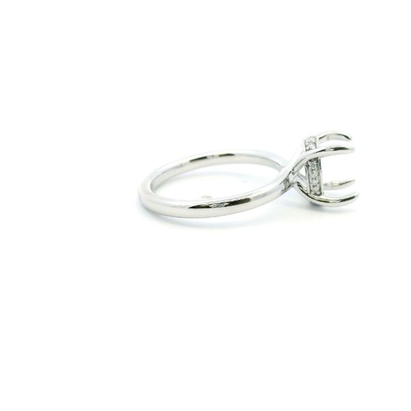 14KW Diamond Hidden Halo Engagement Ring Semi-Mounting Image 3 Kiefer Jewelers Lutz, FL