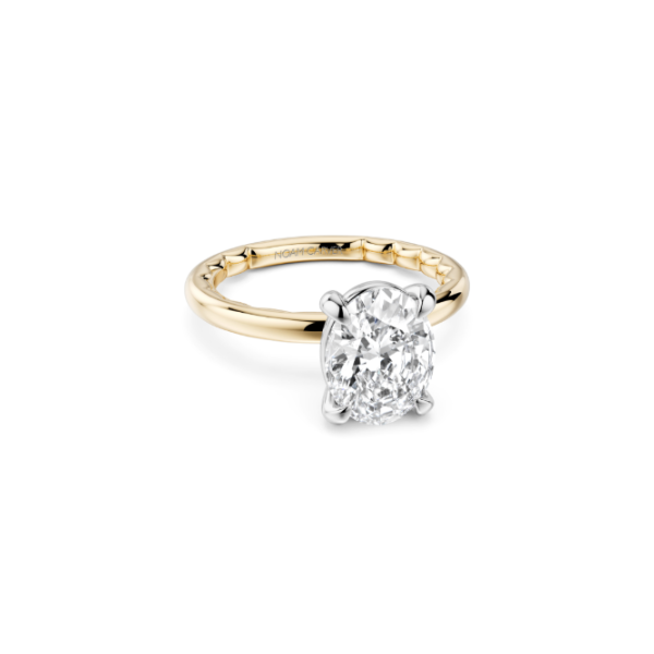 Luna 14KY 2CT Oval Diamond Semi-Mounting Engagement Ring by Noam Carver Kiefer Jewelers Lutz, FL