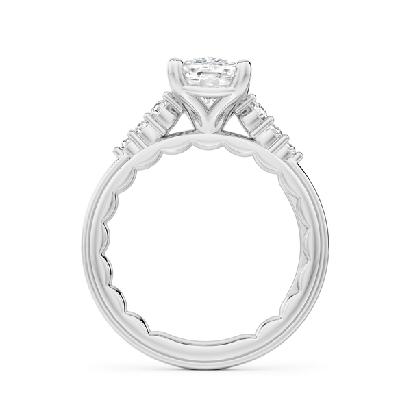 Luna 14KW 0.17CTW 2CT Elongated Cushion Cut Diamond Semi-Mounting Engagement Ring by Noam Carver Image 2 Kiefer Jewelers Lutz, FL