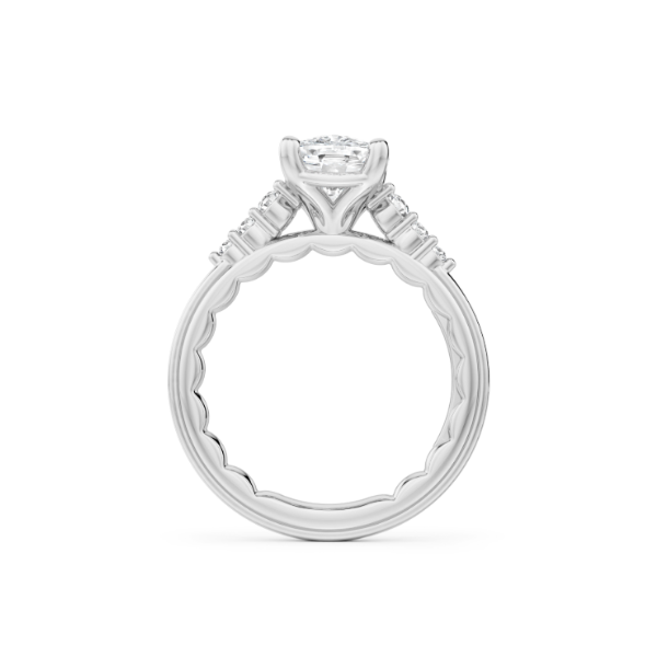Luna 14KW 0.17CTW 2CT Elongated Cushion Cut Diamond Semi-Mounting Engagement Ring by Noam Carver Image 2 Kiefer Jewelers Lutz, FL