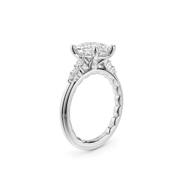 Luna 14KW 0.17CTW 2CT Elongated Cushion Cut Diamond Semi-Mounting Engagement Ring by Noam Carver Image 3 Kiefer Jewelers Lutz, FL