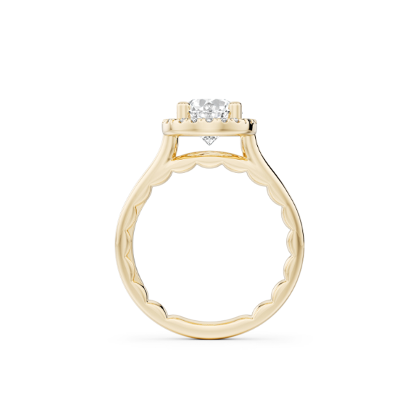 Luna 14KY .14CTW 2CT Oval Diamond Halo Semi-Mounting Engagement Ring by Noam Carver Image 2 Kiefer Jewelers Lutz, FL