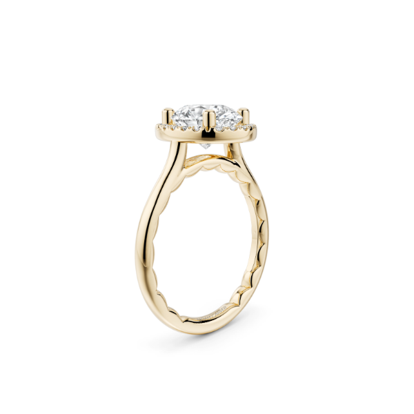 Luna 14KY .14CTW 2CT Oval Diamond Halo Semi-Mounting Engagement Ring by Noam Carver Image 3 Kiefer Jewelers Lutz, FL