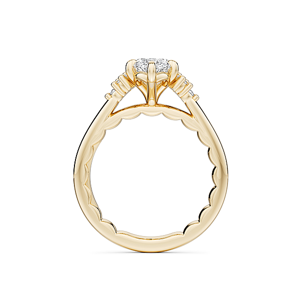 Luna 14KY .14CTW 2CT Marquise Diamond Semi-Mounting Engagement Ring by Noam Carver Image 2 Kiefer Jewelers Lutz, FL