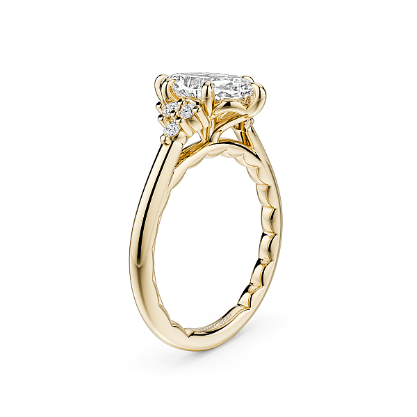 Luna 14KY .14CTW 2CT Marquise Diamond Semi-Mounting Engagement Ring by Noam Carver Image 3 Kiefer Jewelers Lutz, FL