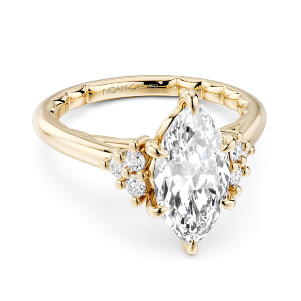 Luna 14KY .14CTW 2CT Marquise Diamond Semi-Mounting Engagement Ring by Noam Carver Kiefer Jewelers Lutz, FL