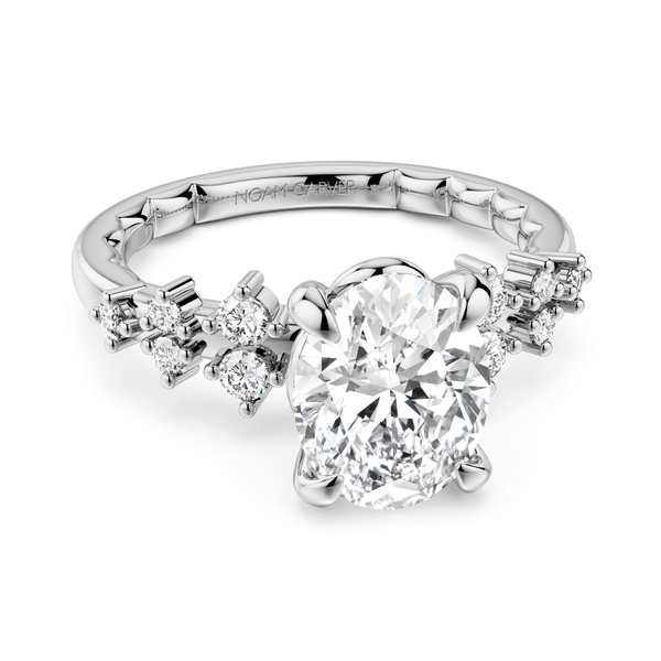 Luna 14KW .22CTW 2CT Oval Diamond Semi-Mount Engagement Ring by Noam Carver Kiefer Jewelers Lutz, FL