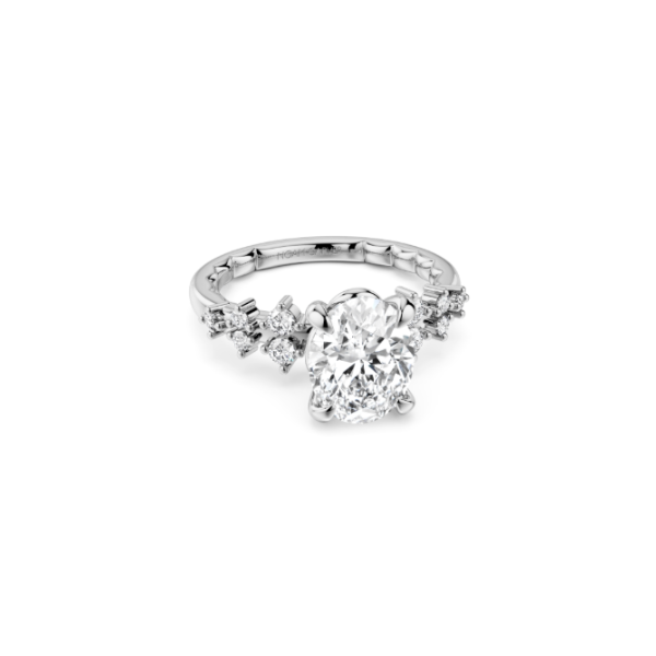 Luna 14KW .22CTW 2CT Oval Diamond Semi-Mount Engagement Ring by Noam Carver Kiefer Jewelers Lutz, FL