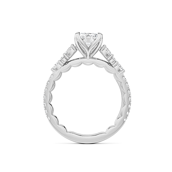 Luna 14KW .51CTW 2CT Radiant Diamond Semi-Mounting Engagement Ring by Noam Carver Image 2 Kiefer Jewelers Lutz, FL