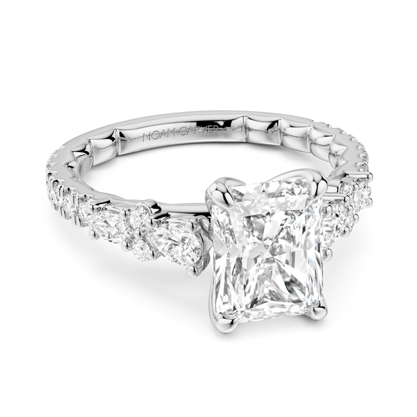 Luna 14KW .51CTW 2CT Radiant Diamond Semi-Mounting Engagement Ring by Noam Carver Kiefer Jewelers Lutz, FL