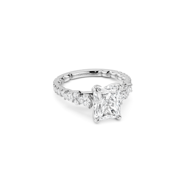 Luna 14KW .51CTW 2CT Radiant Diamond Semi-Mounting Engagement Ring by Noam Carver Kiefer Jewelers Lutz, FL