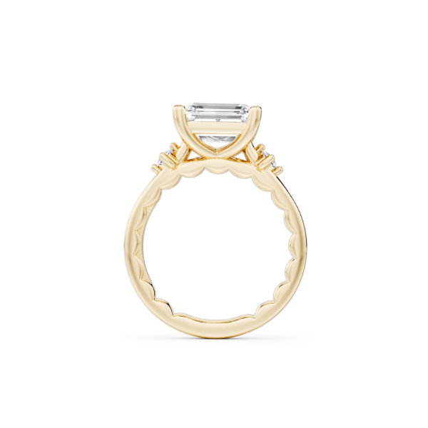 Luna 14KY .14CTW 2CT Emerald Cut Diamond Semi-Mounting by Noam Carver Image 2 Kiefer Jewelers Lutz, FL