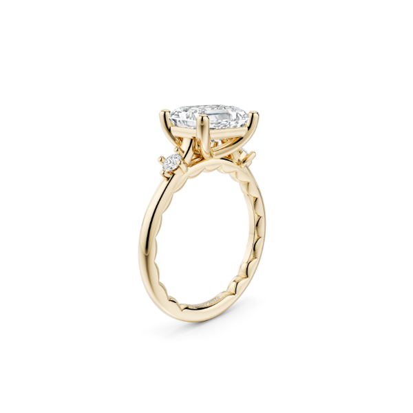 Luna 14KY .14CTW 2CT Emerald Cut Diamond Semi-Mounting by Noam Carver Image 3 Kiefer Jewelers Lutz, FL