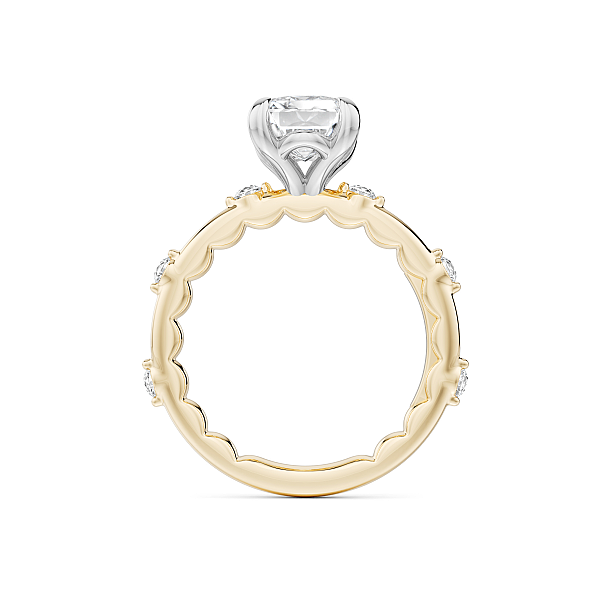 Luna 14KY .15CTW 2CT Emerald Cut Diamond Semi-Mount Engagement Ring by Noam Carver Image 2 Kiefer Jewelers Lutz, FL
