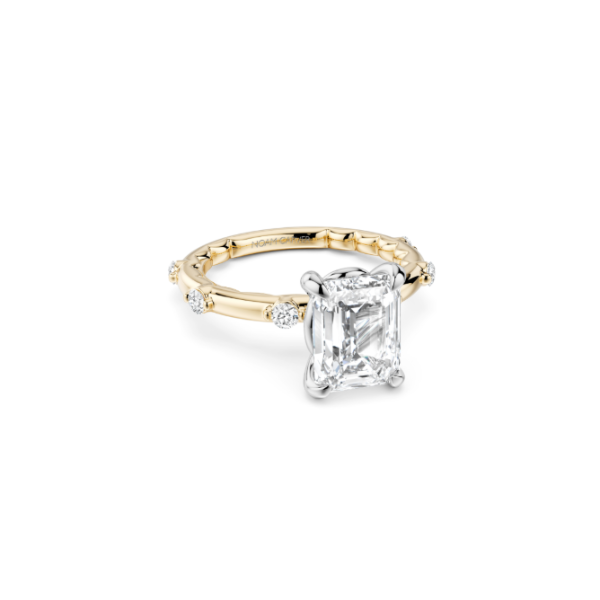 Luna 14KY .15CTW 2CT Emerald Cut Diamond Semi-Mount Engagement Ring by Noam Carver Kiefer Jewelers Lutz, FL