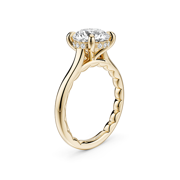 Luna 14KY .07CTW 2CT Round Diamond Hidden Halo Semi-Mouning Engagement Ring by Noam Carver Image 3 Kiefer Jewelers Lutz, FL