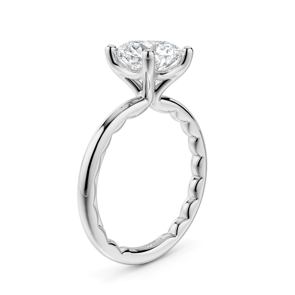 Luna 14KW 2CT Round Diamond Solitaire Semi-Mounting Engagement Ring by Noam Carver Image 3 Kiefer Jewelers Lutz, FL