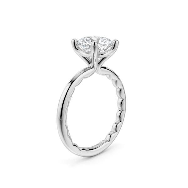 Luna 14KW 2CT Round Diamond Solitaire Semi-Mounting Engagement Ring by Noam Carver Image 3 Kiefer Jewelers Lutz, FL