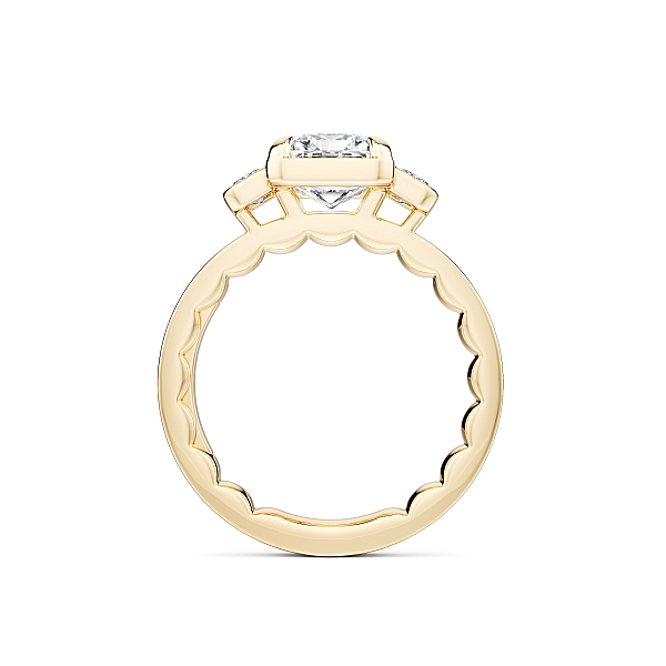 Luna 14KY .40CTW 2CT Emerald Cut Three Stone Diamond Semi-Mounting Engagement Ring by Noam Carver Image 2 Kiefer Jewelers Lutz, FL