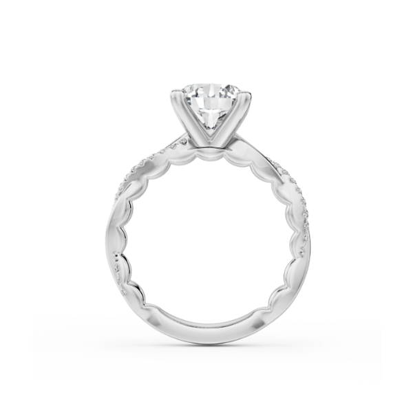 Luna 14KW 0.15CTW 2CT Round Diamond Twist Semi-Mount Engagment Ring by Noam Carver Image 2 Kiefer Jewelers Lutz, FL