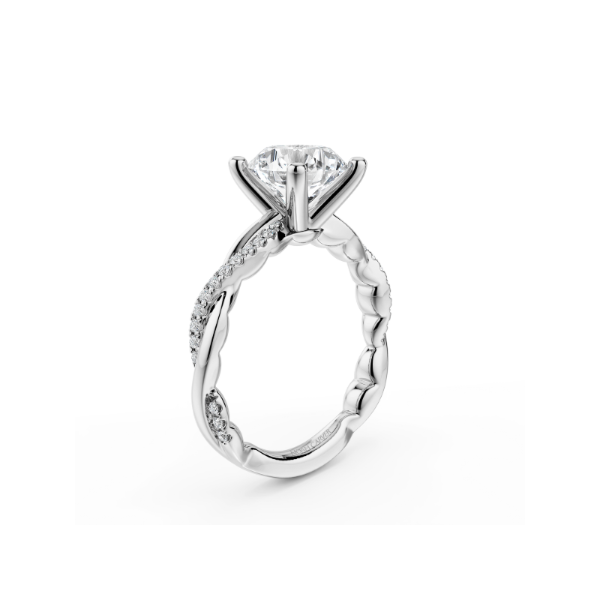 Luna 14KW 0.15CTW 2CT Round Diamond Twist Semi-Mount Engagment Ring by Noam Carver Image 3 Kiefer Jewelers Lutz, FL