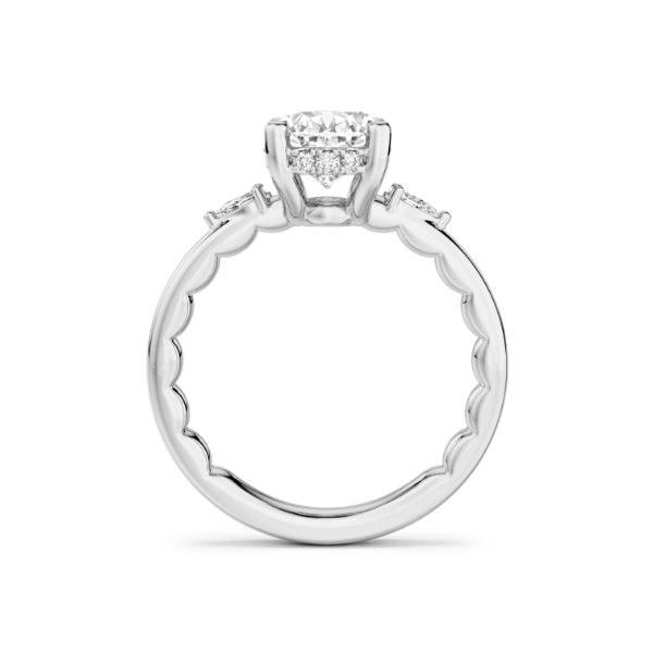 Luna 14KW .22CTW 2CT Oval Diamond Semi-Mounting Engagement Ring by Noam Carver Image 2 Kiefer Jewelers Lutz, FL