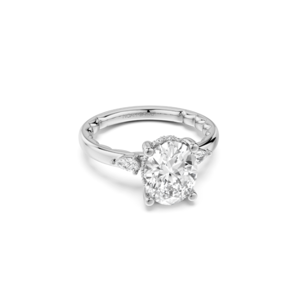 Luna 14KW .22CTW 2CT Oval Diamond Semi-Mounting Engagement Ring by Noam Carver Kiefer Jewelers Lutz, FL
