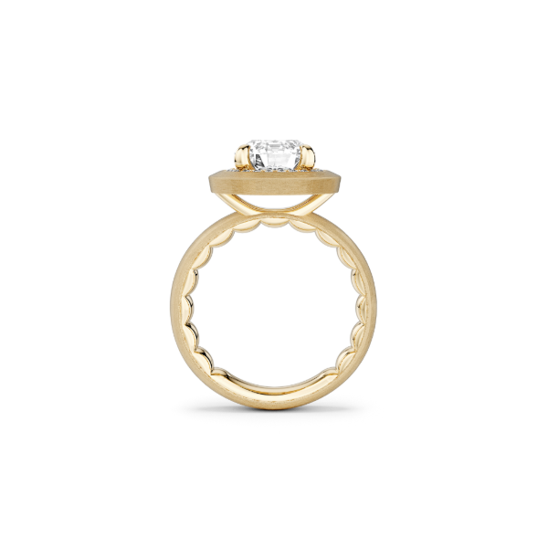 Luna 14KY .12CTW 2CT Round Diamond Halo Semi-Mounting Engagement Ring by Noam Carver Image 2 Kiefer Jewelers Lutz, FL