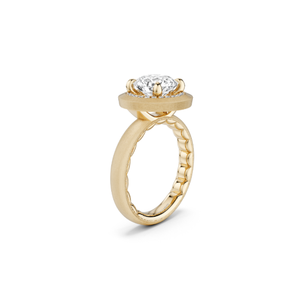Luna 14KY .12CTW 2CT Round Diamond Halo Semi-Mounting Engagement Ring by Noam Carver Image 3 Kiefer Jewelers Lutz, FL
