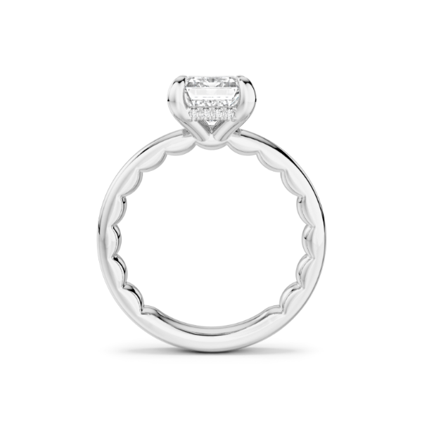 Luna 14KW .06CTW 2CT Emerald Cut Diamond Hidden Halo Semi-Mounting Engagement Ring by Noam Carver Image 2 Kiefer Jewelers Lutz, FL