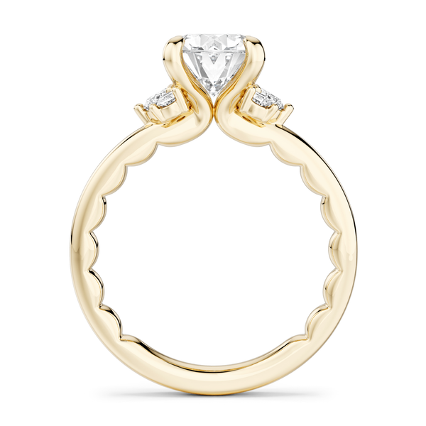 Luna 14KY .27CTW 2CT Oval Diamond Semi-Mounting Engagement Ring by Noam Carver Image 2 Kiefer Jewelers Lutz, FL