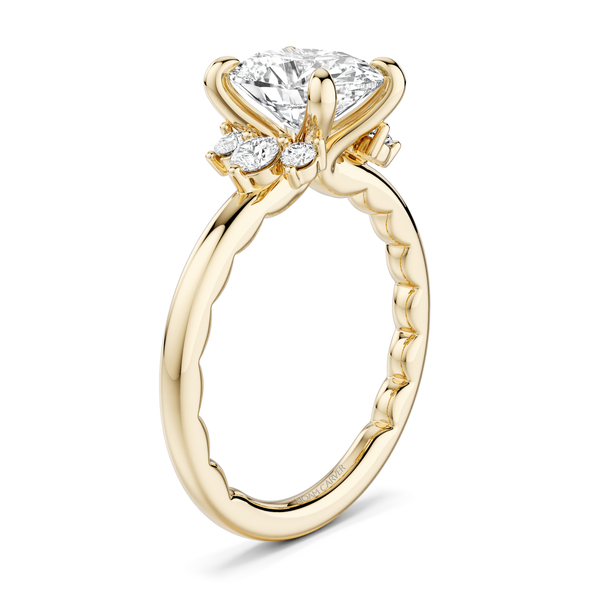 Luna 14KY .27CTW 2CT Oval Diamond Semi-Mounting Engagement Ring by Noam Carver Image 3 Kiefer Jewelers Lutz, FL