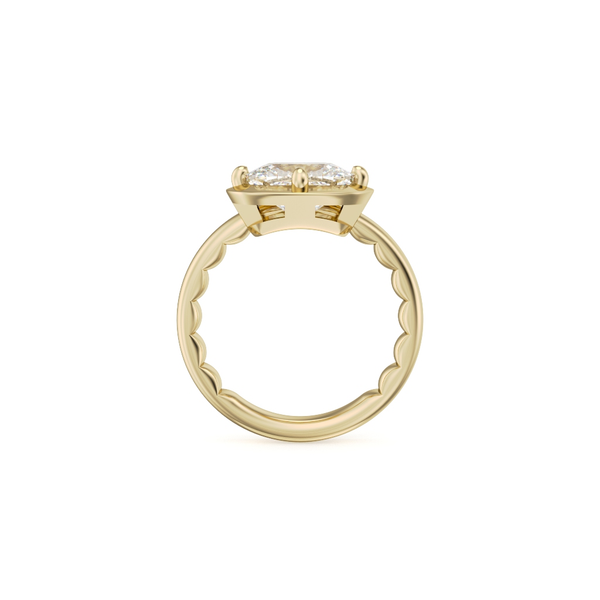 Luna 14KY 2CT Elongated Cushion Cut Semi-Mounting Engagement Ring by Noam Carver Image 2 Kiefer Jewelers Lutz, FL