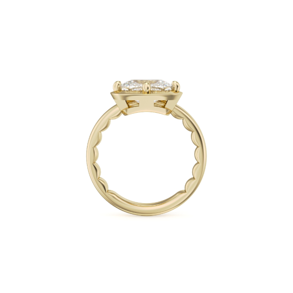 Luna 14KY 2CT Elongated Cushion Cut Semi-Mounting Engagement Ring by Noam Carver Image 2 Kiefer Jewelers Lutz, FL