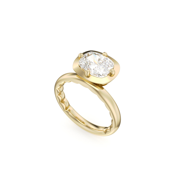 Luna 14KY 2CT Elongated Cushion Cut Semi-Mounting Engagement Ring by Noam Carver Kiefer Jewelers Lutz, FL