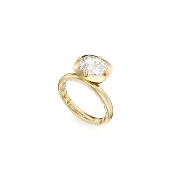Luna 14KY 2CT Elongated Cushion Cut Semi-Mounting Engagement Ring by Noam Carver Kiefer Jewelers Lutz, FL