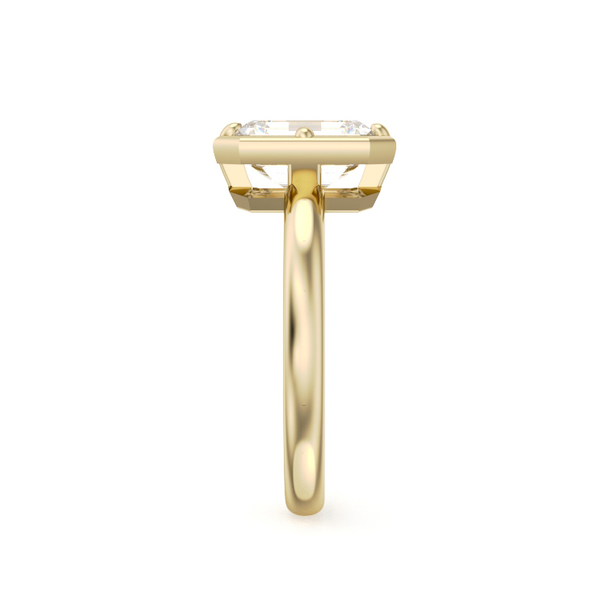 Luna 14KY 2CT Emerald Cut Bezel Set with Prongs Semi-Mounting Engagment Ring by Noam Carver Image 3 Kiefer Jewelers Lutz, FL
