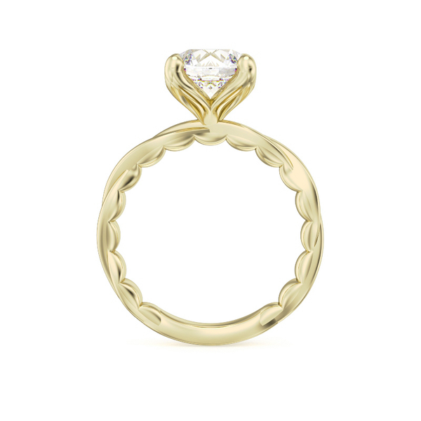 Luna 14KY 2CT Round Diamond Twist Semi-Mounting Engagement Ring by Noam Carver Image 2 Kiefer Jewelers Lutz, FL