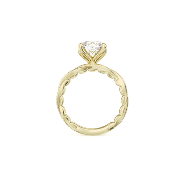 Luna 14KY 2CT Round Diamond Twist Semi-Mounting Engagement Ring by Noam Carver Image 2 Kiefer Jewelers Lutz, FL