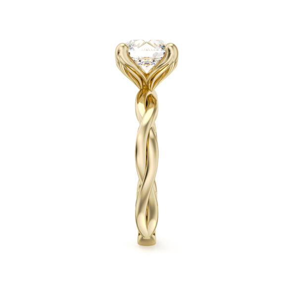 Luna 14KY 2CT Round Diamond Twist Semi-Mounting Engagement Ring by Noam Carver Image 3 Kiefer Jewelers Lutz, FL