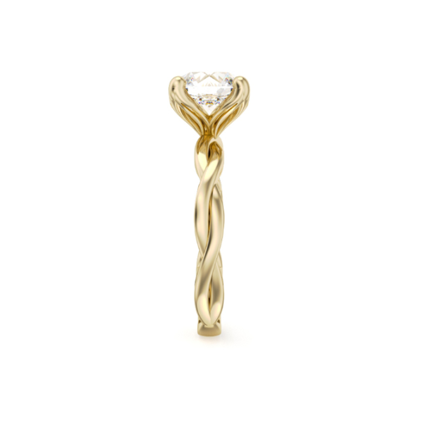 Luna 14KY 2CT Round Diamond Twist Semi-Mounting Engagement Ring by Noam Carver Image 3 Kiefer Jewelers Lutz, FL