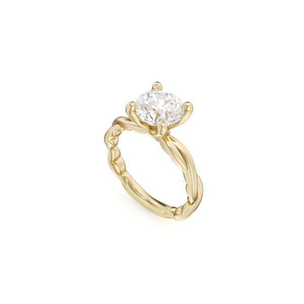 Luna 14KY 2CT Round Diamond Twist Semi-Mounting Engagement Ring by Noam Carver Kiefer Jewelers Lutz, FL