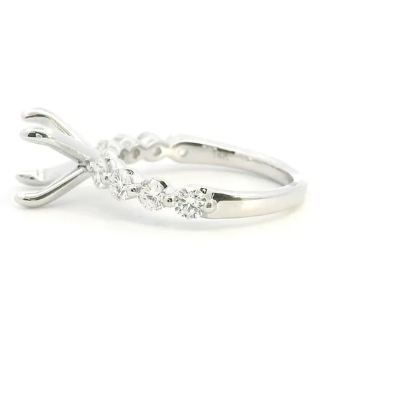 14KW Shared Prong Diamond Semi-Mounting Engagement Ring Image 4 Kiefer Jewelers Lutz, FL
