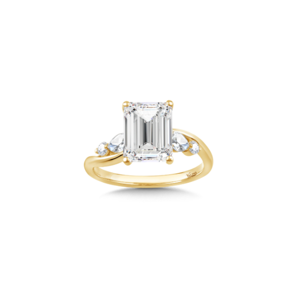 14KY Pear Shape and Round Diamond Engagement Ring Semi-Mounting Kiefer Jewelers Lutz, FL