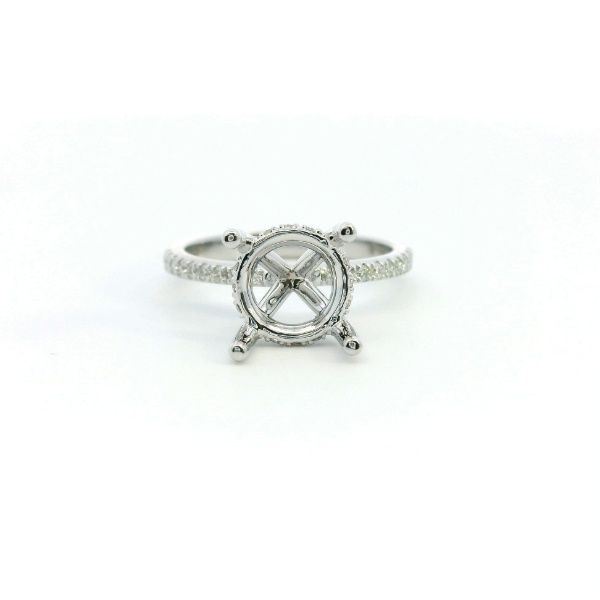 14KW Round Diamond Semi-Mounting Engagement Ring by Valina Kiefer Jewelers Lutz, FL