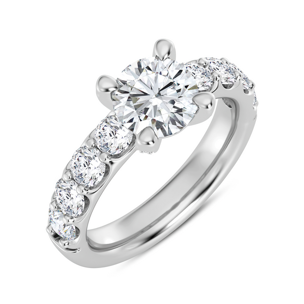 14K Hiddel Halo Diamond Engagement Ring Setting Image 2 Kiefer Jewelers Lutz, FL