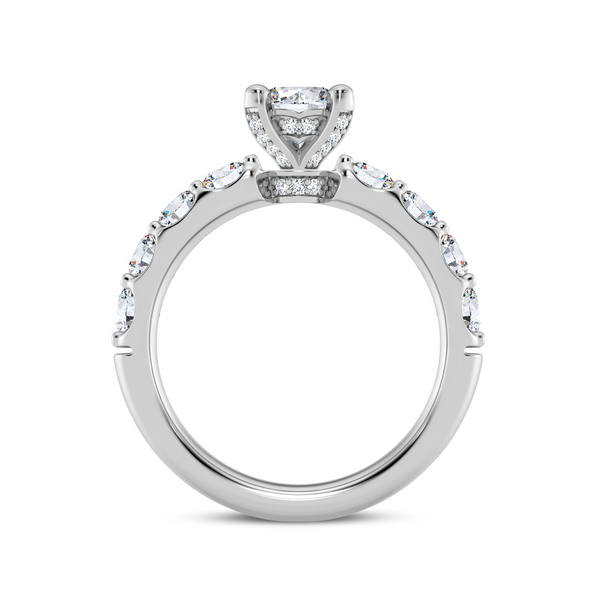 14K Hiddel Halo Diamond Engagement Ring Setting Image 3 Kiefer Jewelers Lutz, FL