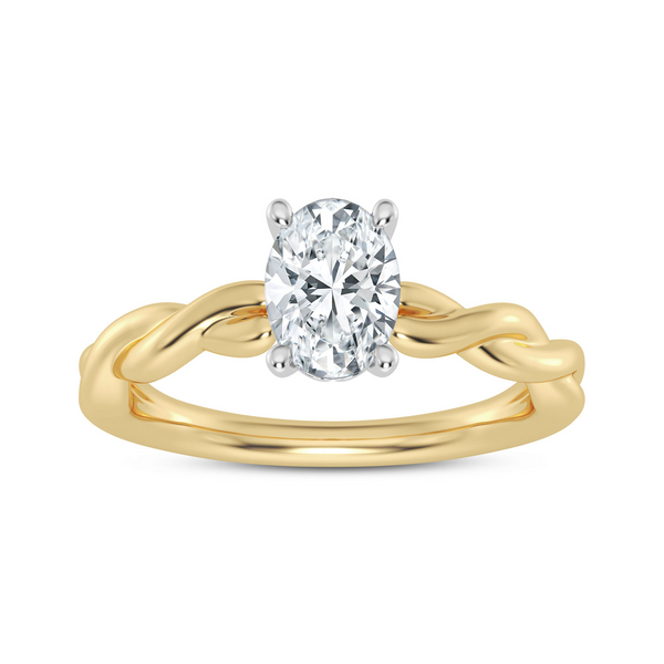 14K Twisted Engagment Ring Setting Kiefer Jewelers Lutz, FL