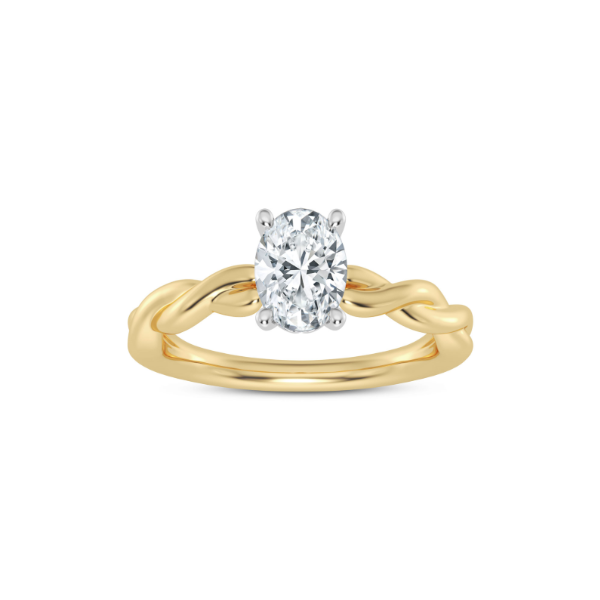 14K Twisted Engagment Ring Setting Kiefer Jewelers Lutz, FL